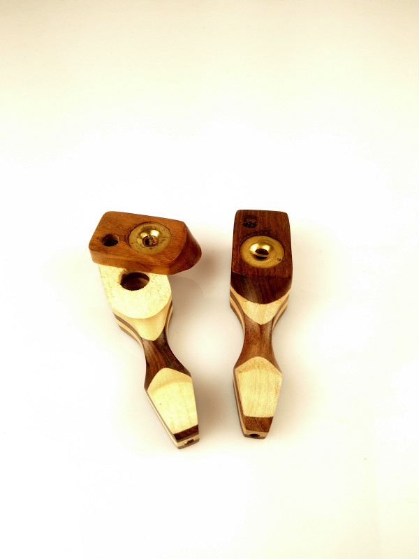 Wood Lid Pipe (Pipe-8)